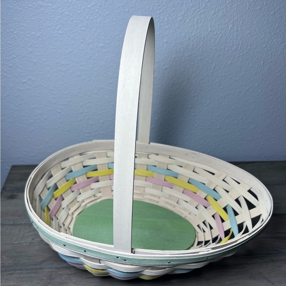 Longaberger 2009 Egg Shaped Easter Basket Combo w/Lid, Liner, Protector & Tie-on - Picture 13 of 16